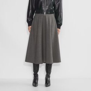 Aritzia Babaton heather gray futurism Midi Skirt